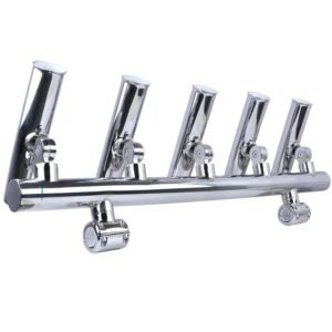 5 tubes clamp on fishing rod holders