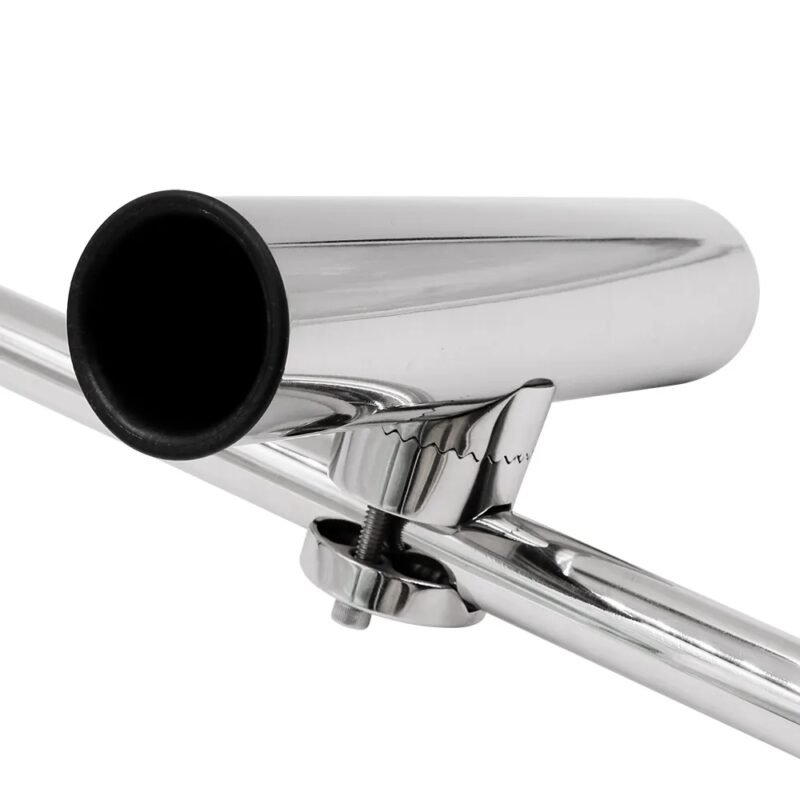 Clamp-on stainless steel fishing rod holder Clamp-on stainless steel fishing rod holder