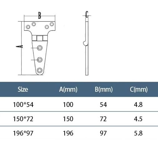 stainless steel hinge for boat hatch
