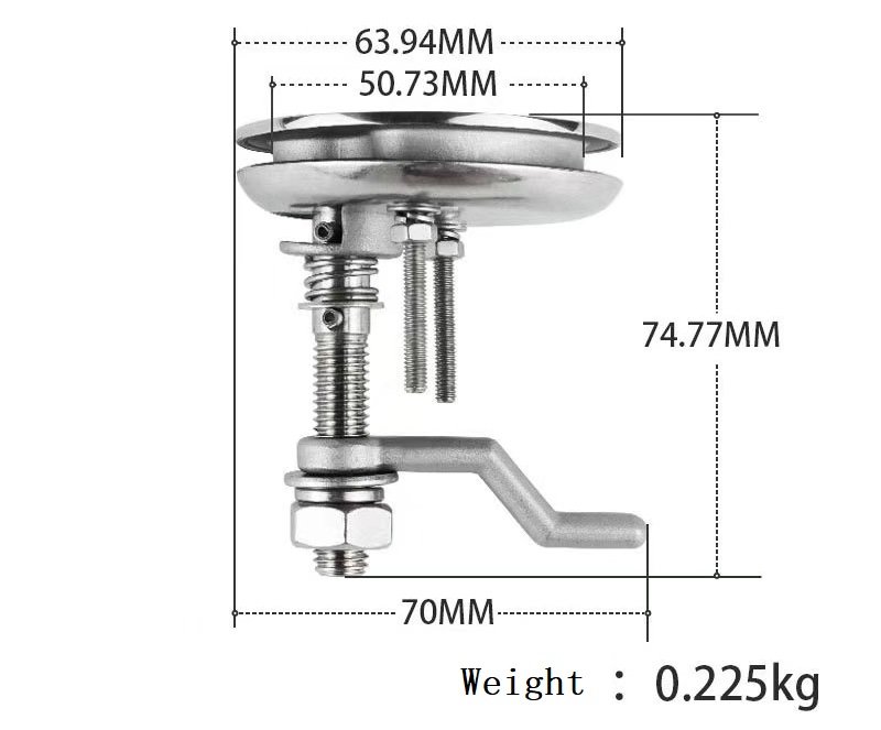 Stainless Steel Turning Hatch Latch