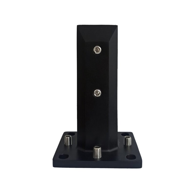 Floor mounted Duplex 2205 stainless steel black color glass spigot for 1/2" tempered glass balustrade