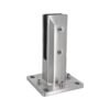 6" Duplex 2205 stainless steel brushed surface glass spigot for 1/2" tempered glass balustrade